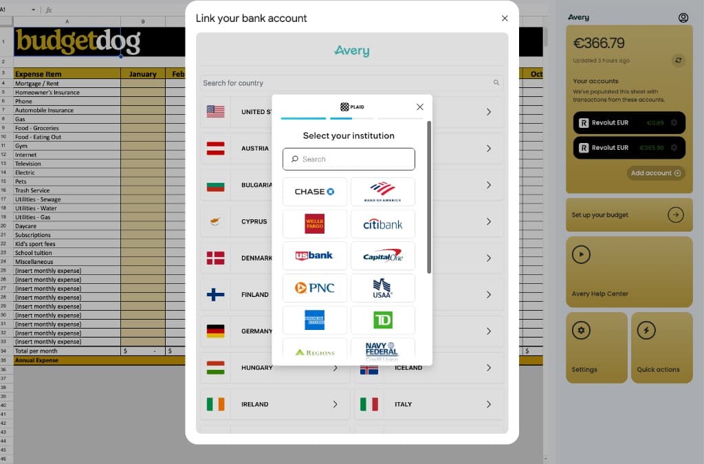 Sync your Bank Accounts